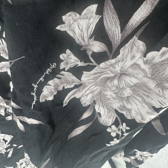 Spiritual Gangster Womens Black & White Floral Kimono Jacket OS Rayon Lightweigh - Picture 8 of 10